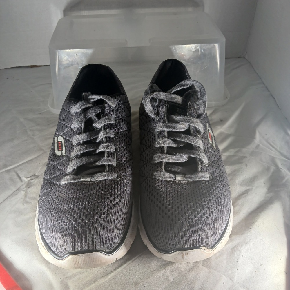 Skechers Relaxed Fit Sneakers 10.5 Gray Memory Foam Athletic Walking Shoes 51442 - Picture 3 of 10